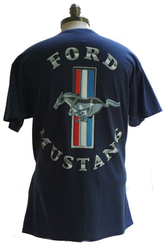 Mustang  navy chrome style 2 sided shirt