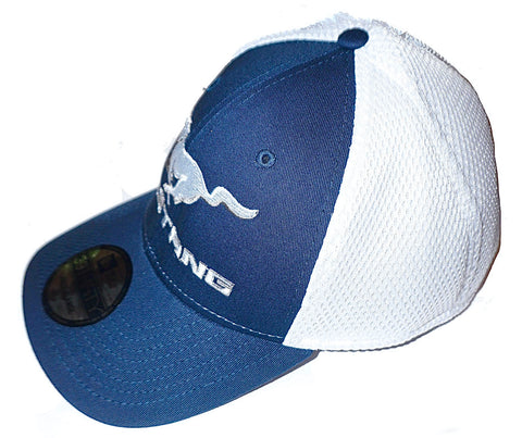 Ford mustang white fit flex navy hat Mustang and Trailer – The