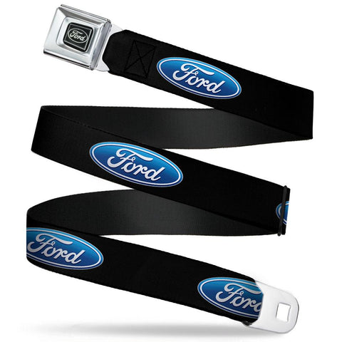 Ford seatbelt belt with blue ford oval