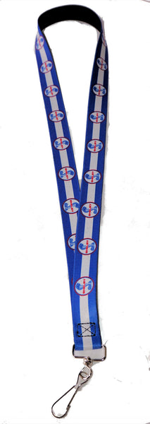 Shelby blue and white elastic lanyard – The Mustang Trailer